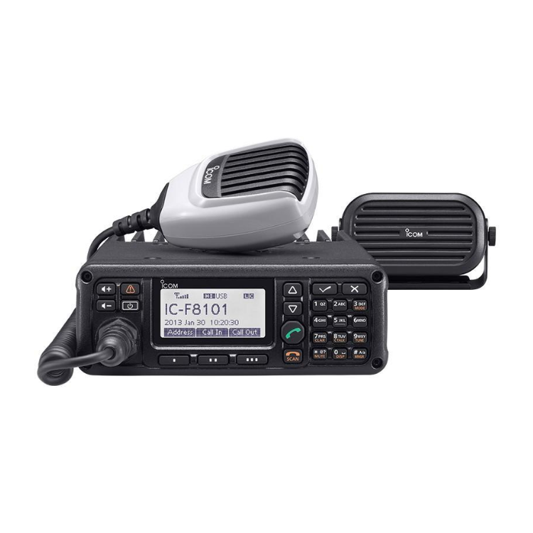 Collection of Icom F8101 marine HF fixed radio in a gallery layout